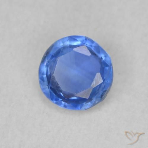 0.35 ct Blue Kyanite Stone, Natural Kyanite in Round Facet Shape for Sale