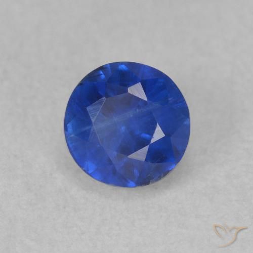 0.51 ct Blue Kyanite Stone, Natural Kyanite in Round Facet Shape for Sale
