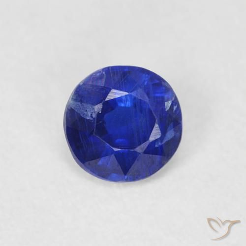 0.31ct Natural Deep Blue Kyanite, Round, SI