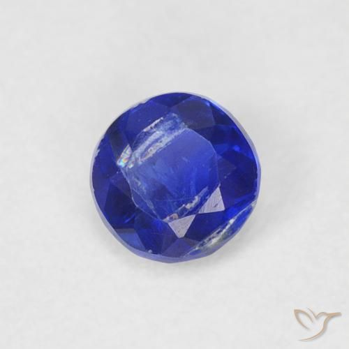 0.33 ct Blue Kyanite Stone, Natural Kyanite in Round Facet Shape for Sale