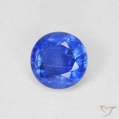 0.34 ct Blue Kyanite Stone, Natural Kyanite in Round Facet Shape for Sale
