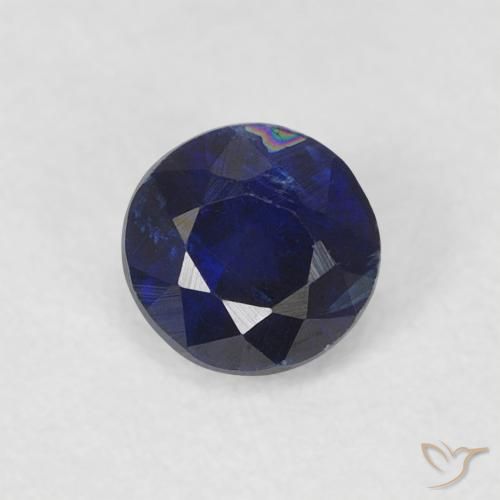 0.43ct Natural Deep Blue Kyanite, Round, SI