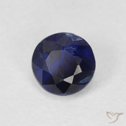0.43 ct Blue Kyanite Stone, Natural Kyanite in Round Facet Shape for Sale