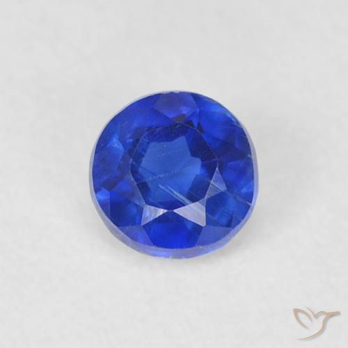 0.39ct Natural Deep Azure Blue Kyanite, Round, SI
