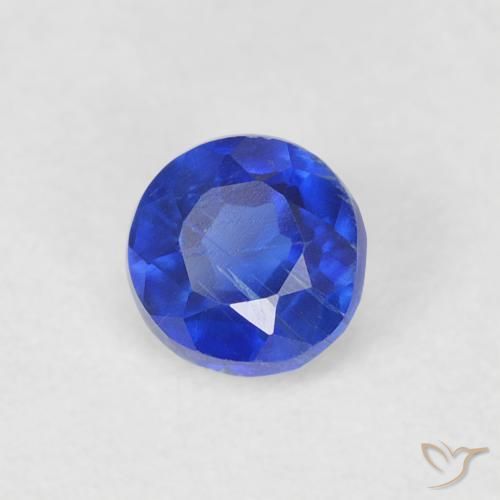 0.39 ct Blue Kyanite Stone, Natural Kyanite in Round Facet Shape for Sale