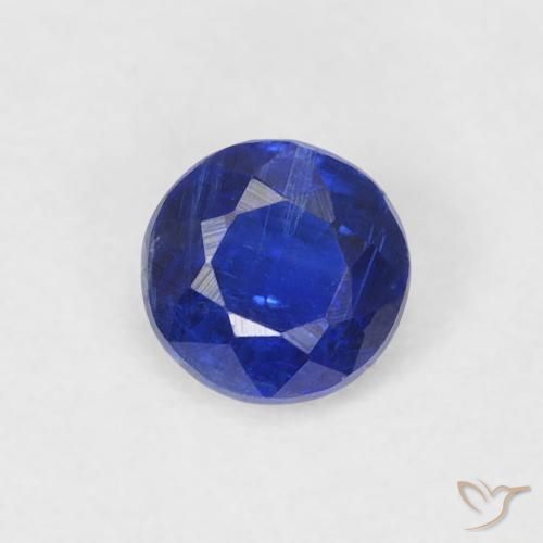 0.34ct Natural Dark Blue Kyanite, Round, SI