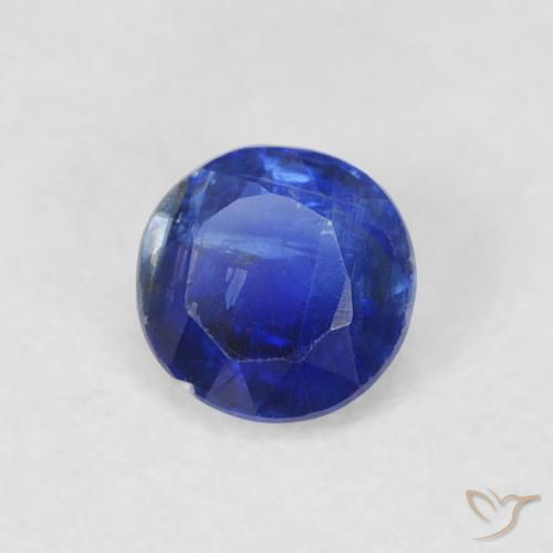 0.38 ct Blue Kyanite Stone, Natural Kyanite in Round Facet Shape for Sale