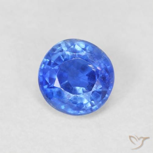 0.36ct Natural Deep Azure Blue Kyanite, Round, SI