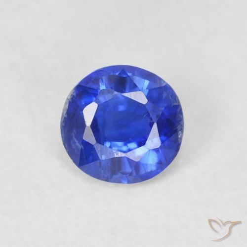 0.34ct Natural Deep Azure Blue Kyanite, Round, SI