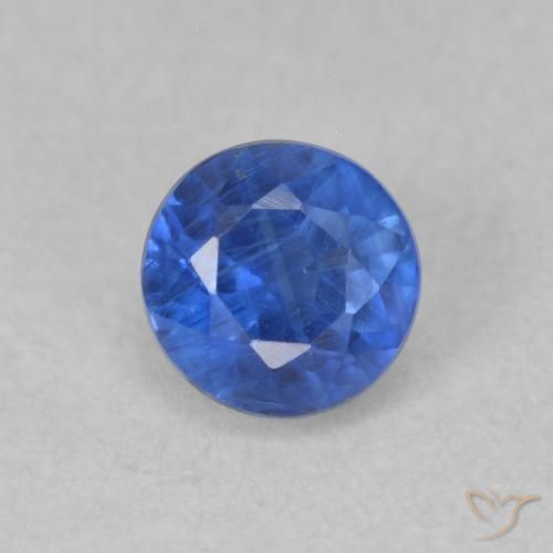 0.48ct Natural Dark Blue Kyanite, Round, SI
