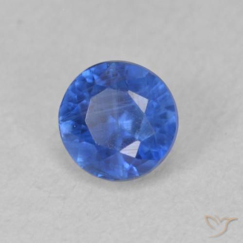 0.48 ct Blue Kyanite Stone, Natural Kyanite in Round Facet Shape for Sale