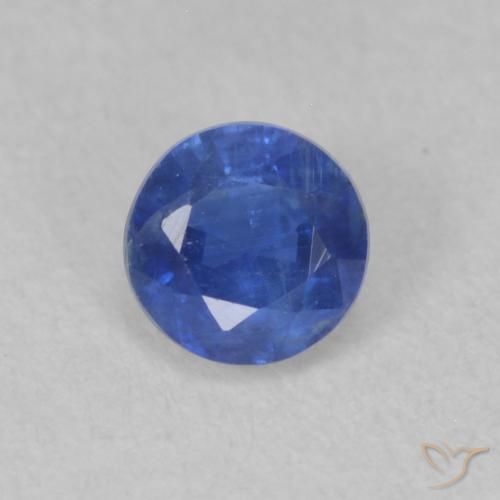 0.43ct Natural True Blue Kyanite, Round, SI