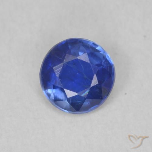 0.32ct Natural Dark Blue Kyanite, Round, SI