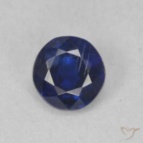 0.42ct Natural Dark Blue Kyanite, Round, SI