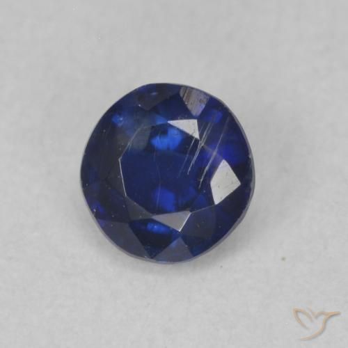 0.42 ct Blue Kyanite Stone, Natural Kyanite in Round Facet Shape for Sale