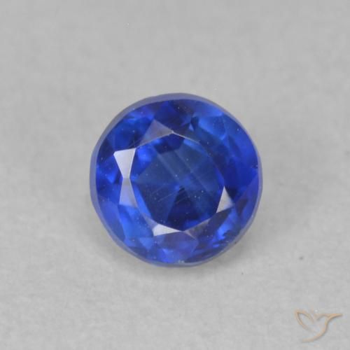 0.47ct Natural Dark Blue Kyanite, Round, SI