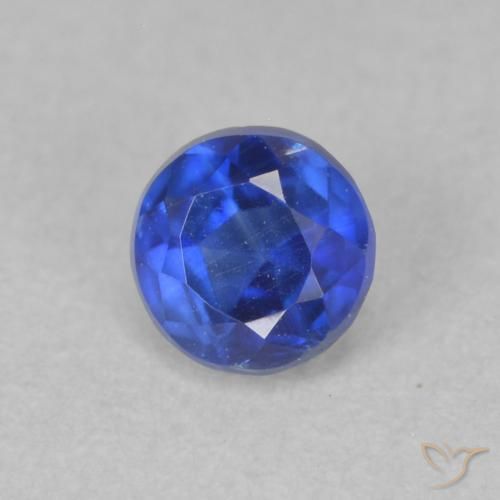 0.47 ct Blue Kyanite Stone, Natural Kyanite in Round Facet Shape for Sale