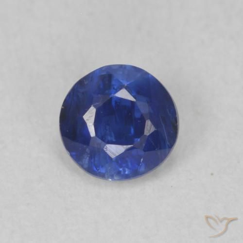 0.39ct Natural Deep Blue Kyanite, Round, SI