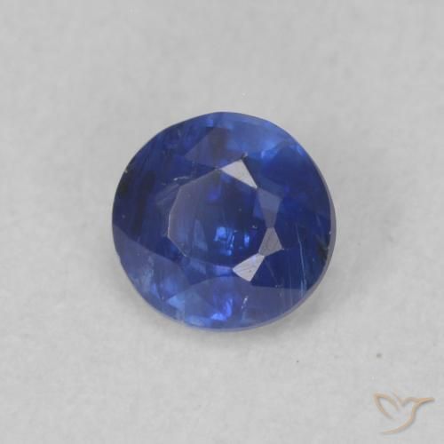 0.39 ct Blue Kyanite Stone, Natural Kyanite in Round Facet Shape for Sale