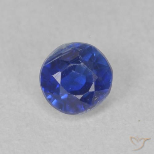 0.40ct Natural Deep Blue Kyanite, Round, SI
