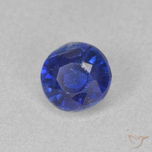 0.40 ct Blue Kyanite Stone, Natural Kyanite in Round Facet Shape for Sale