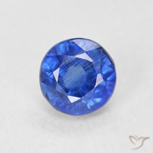 0.45ct Natural True Blue Kyanite, Round, SI