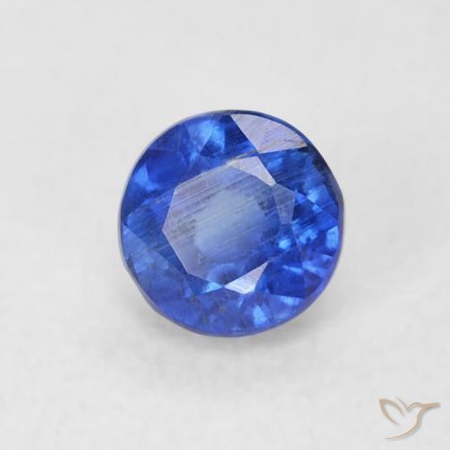 0.45 ct Blue Kyanite Stone, Natural Kyanite in Round Facet Shape for Sale