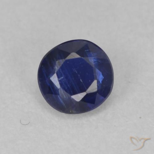 0.40ct Natural Navy Blue Kyanite, Round, SI