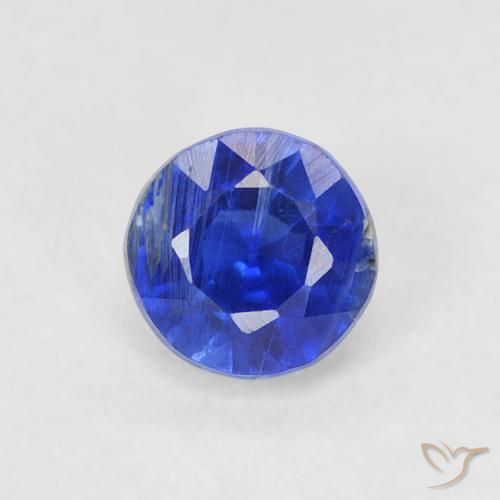 0.45ct Natural Deep Blue Kyanite, Round, SI