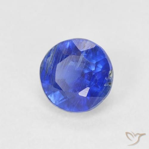 0.45 ct Blue Kyanite Stone, Natural Kyanite in Round Facet Shape for Sale