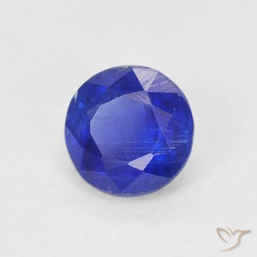 0.42 ct Blue Kyanite Stone, Natural Kyanite in Round Facet Shape for Sale