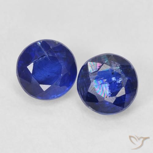 0.96 ctw Blue Kyanite Stones, Natural Kyanite in Round Facet Shape for Sale