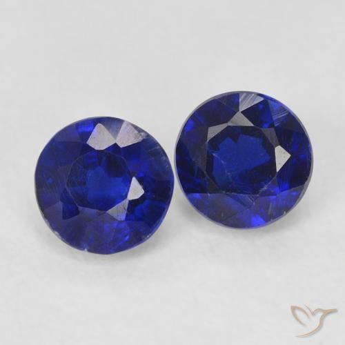 0.90 ctw Blue Kyanite Stones, Natural Kyanite in Round Facet Shape for Sale
