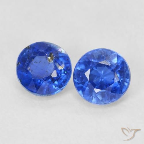 0.84ctw Natural Dark Blue Kyanite, Round, SI