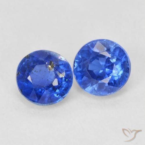 0.84 ctw Blue Kyanite Stones, Natural Kyanite in Round Facet Shape for Sale
