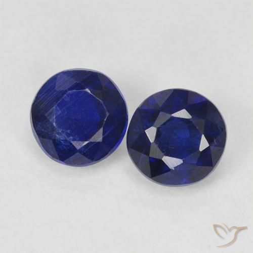 0.86ctw Natural Dark Blue Kyanite, Round, VS-SI