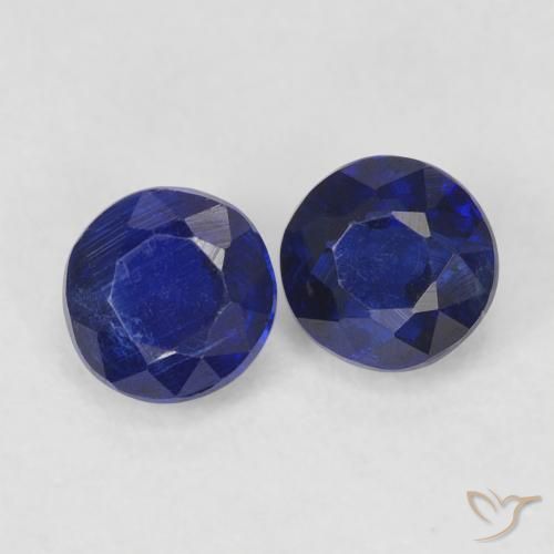 0.86 ctw Blue Kyanite Stones, Natural Kyanite in Round Facet Shape for Sale
