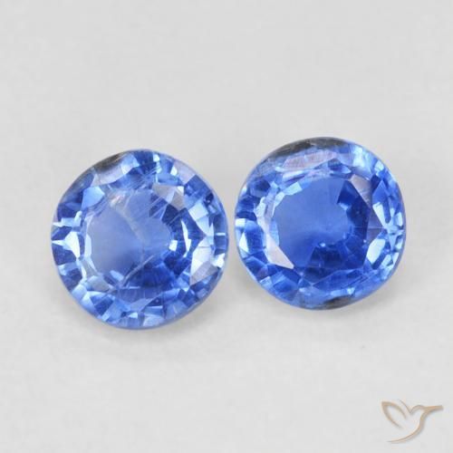 0.71 ctw Blue Kyanite Stones, Natural Kyanite in Round Facet Shape for Sale
