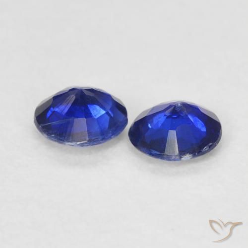 Kyanite Gemstones in 4 mm (calibrated) Size for Sale, Kyanite Stones in Navy Blue Color