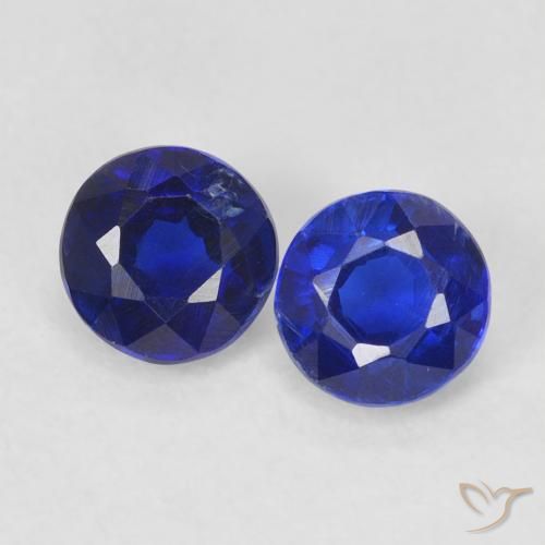 0.86ctw Natural Dark Blue Kyanite, Round, VS-SI