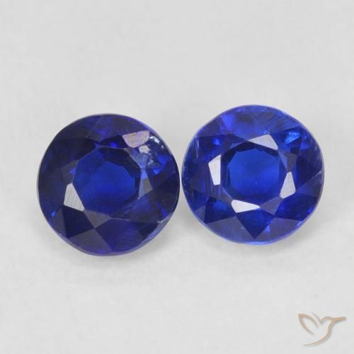 0.86 ctw Blue Kyanite Stones, Natural Kyanite in Round Facet Shape for Sale