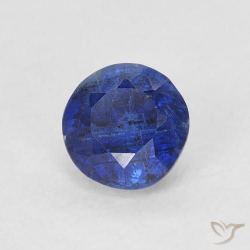 0.38 ct Blue Kyanite Stone, Natural Kyanite in Round Facet Shape for Sale