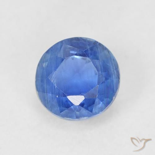 0.51 ct Blue Kyanite Stone, Natural Kyanite in Round Facet Shape for Sale