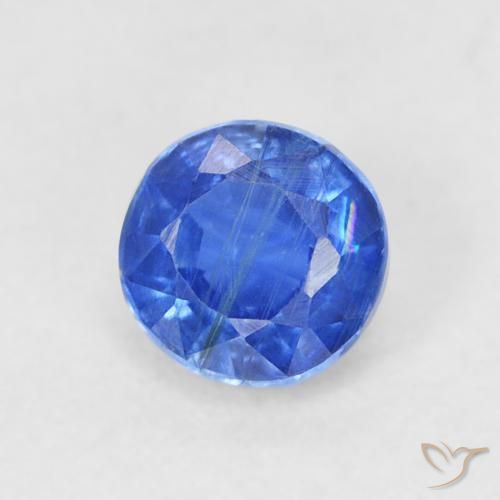0.45 ct Blue Kyanite Stone, Natural Kyanite in Round Facet Shape for Sale