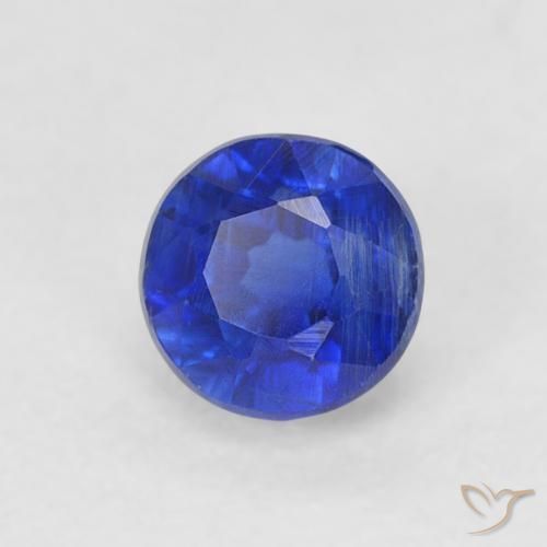 0.51 ct Blue Kyanite Stone, Natural Kyanite in Round Facet Shape for Sale