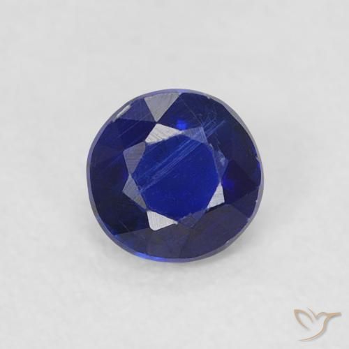 0.31ct Natural Royal Blue Kyanite, Round, VS-SI, Photo A