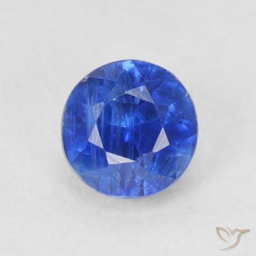 0.50ct Natural True Blue Kyanite, Round, SI