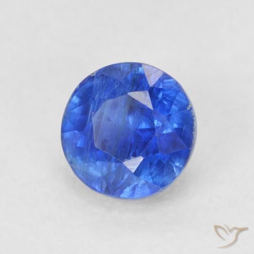 0.50 ct Blue Kyanite Stone, Natural Kyanite in Round Facet Shape for Sale