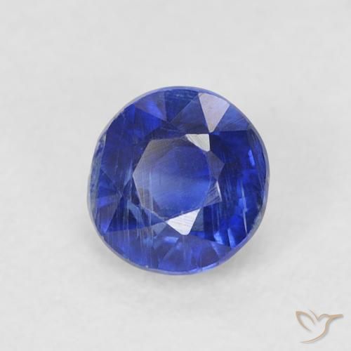0.45 ct Blue Kyanite Stone, Natural Kyanite in Round Facet Shape for Sale