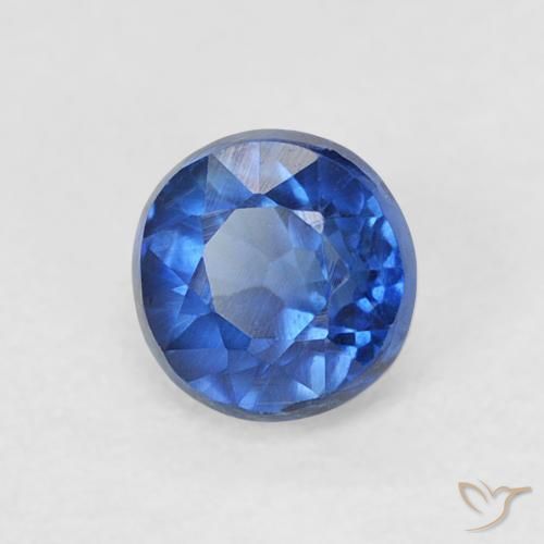 0.48 ct Blue Kyanite Stone, Natural Kyanite in Round Facet Shape for Sale